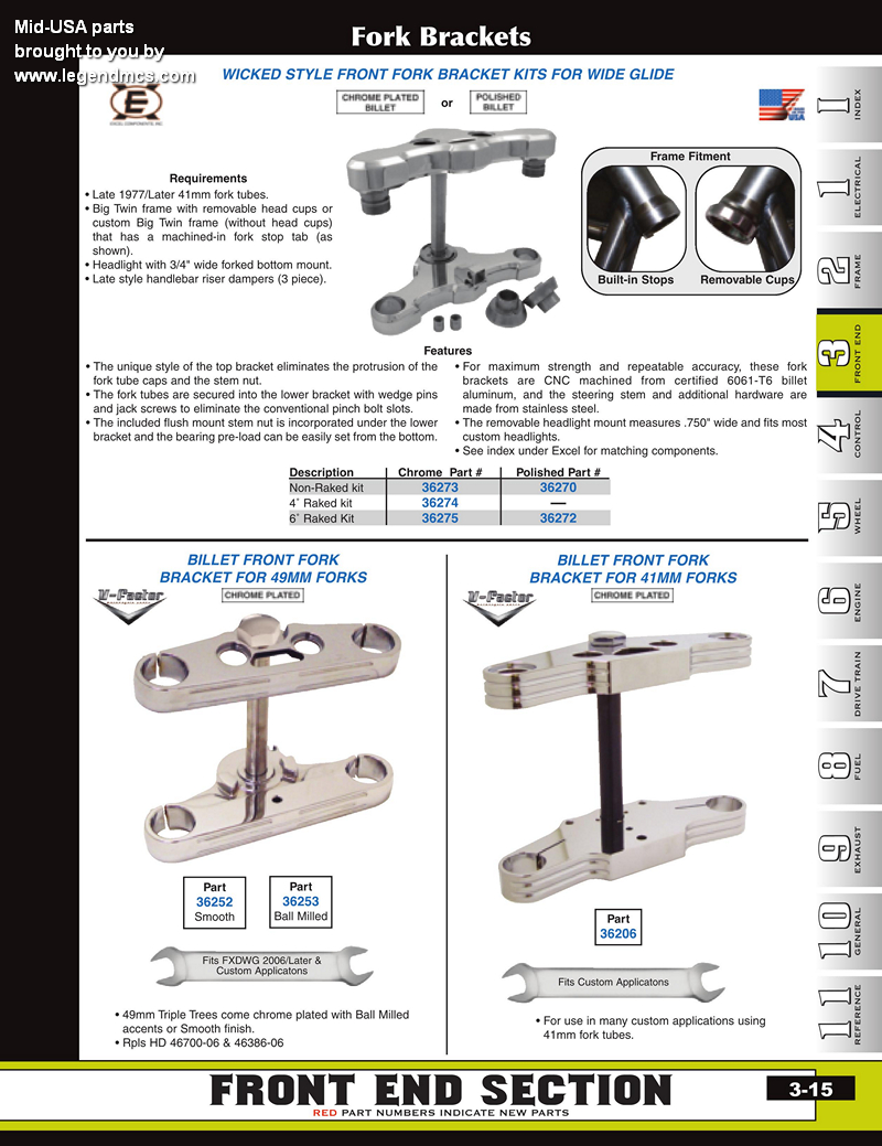 Discount Triple Trees and Parts from MidUSA for Harley Davidson