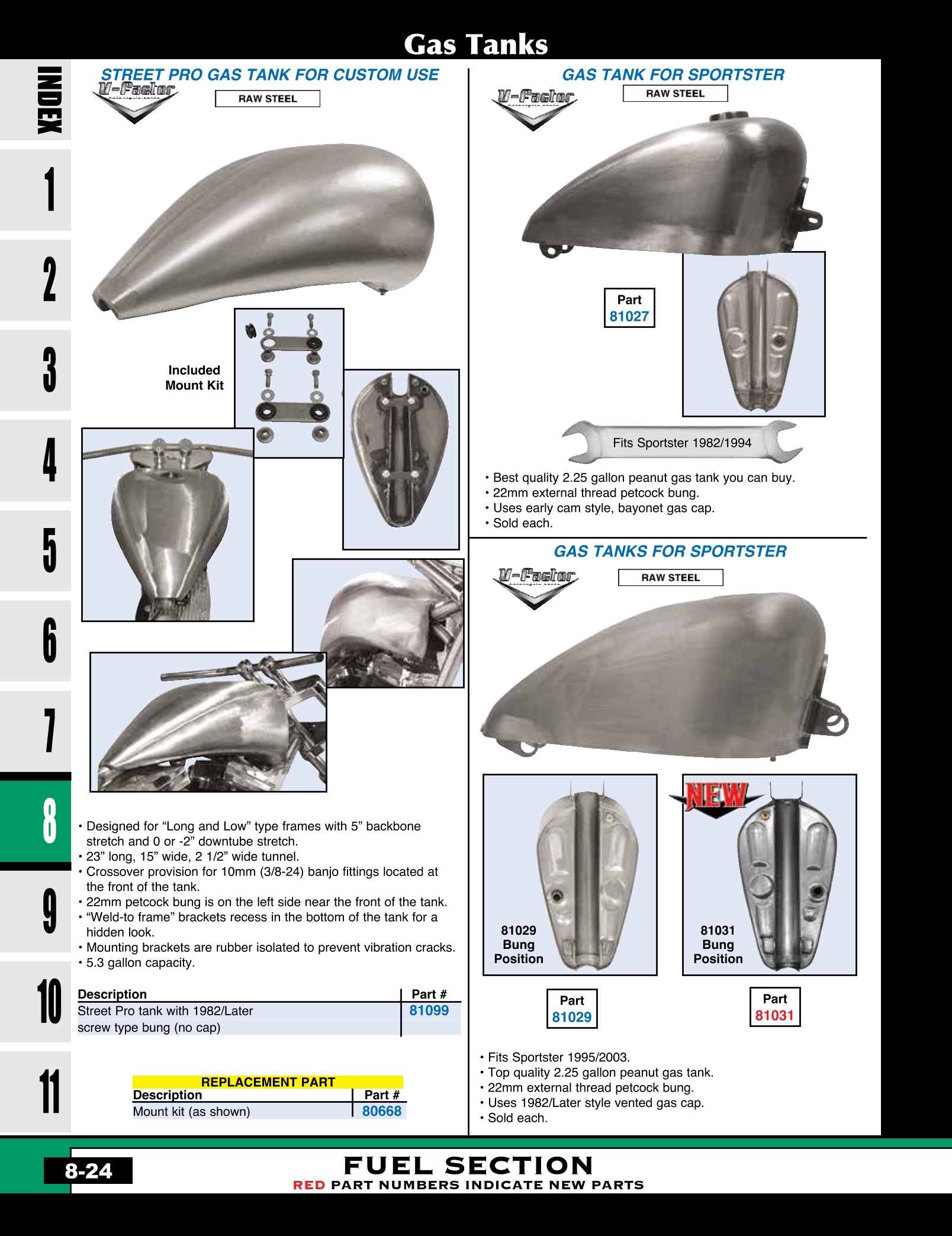 Discount MidUSA Gas Tanks and Mounts for Harley Davidson