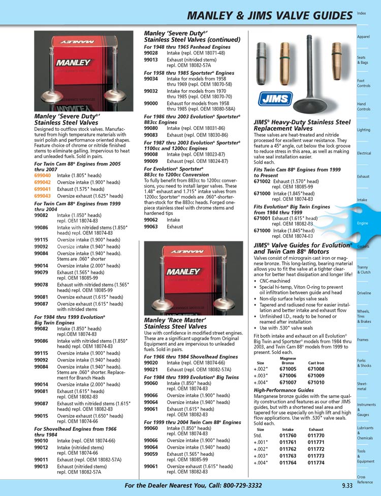 American Legend Motorcycles Valves