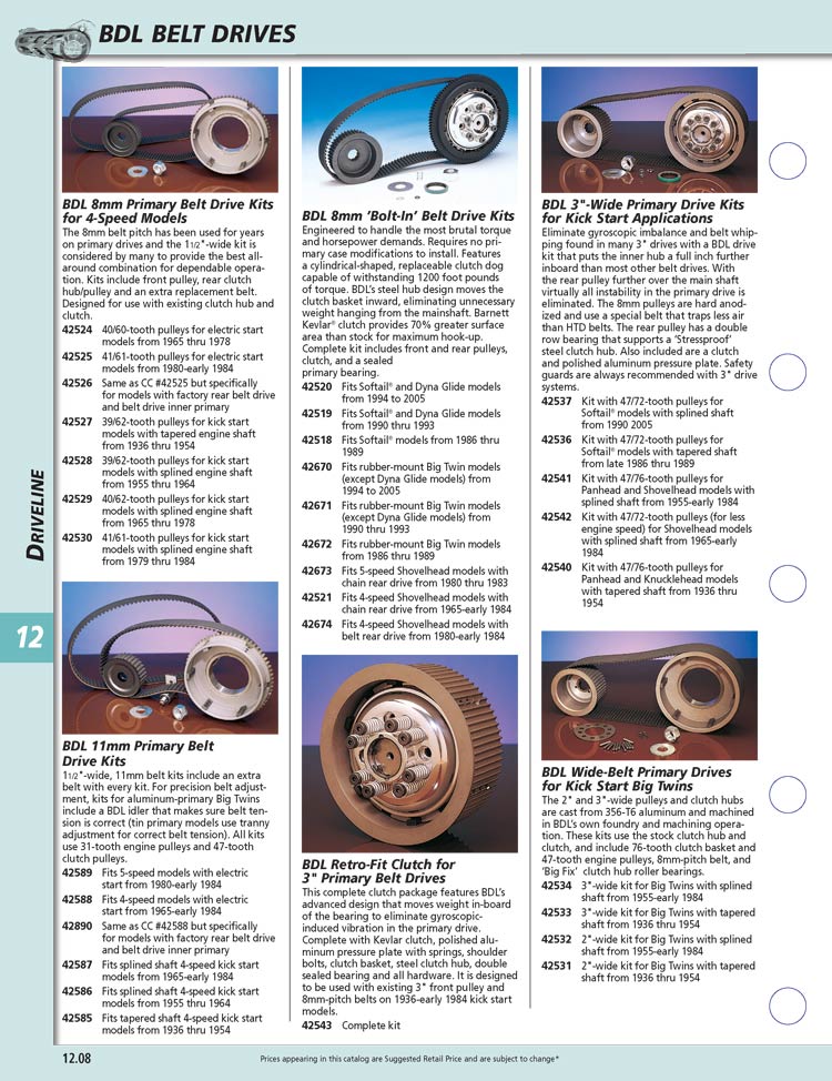 American Legend Motorcycles Primary Belt Drives by BDL