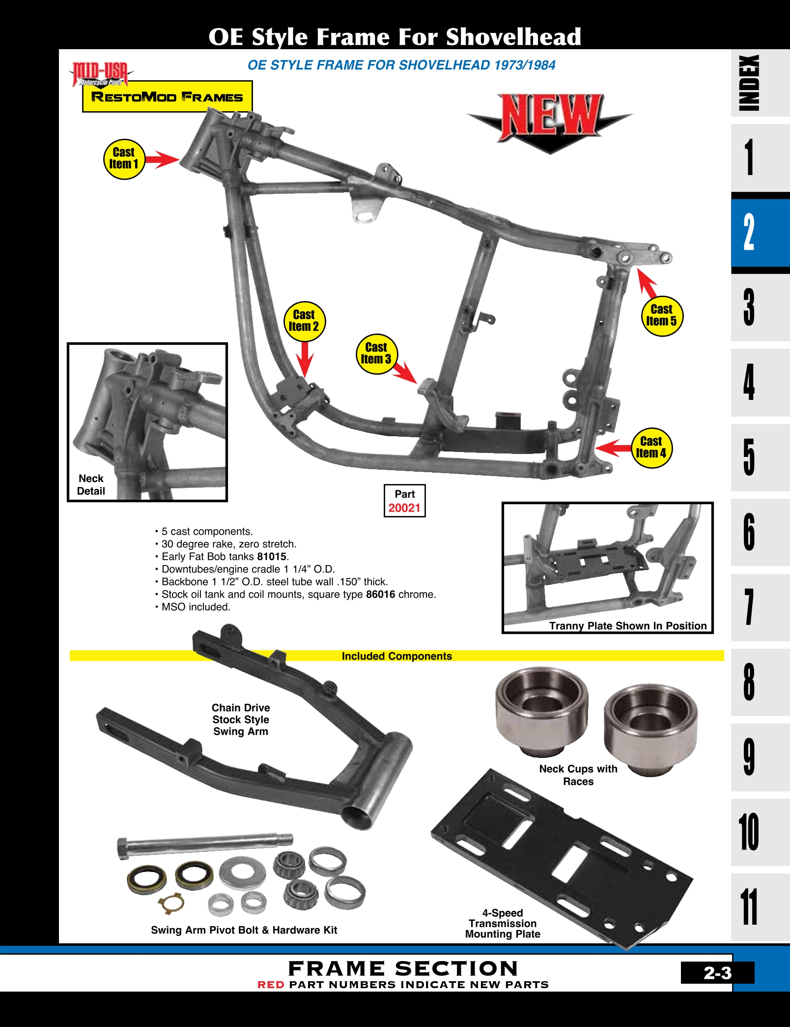 Discount Big Twin Frames from MidUSA for Harley Davidson