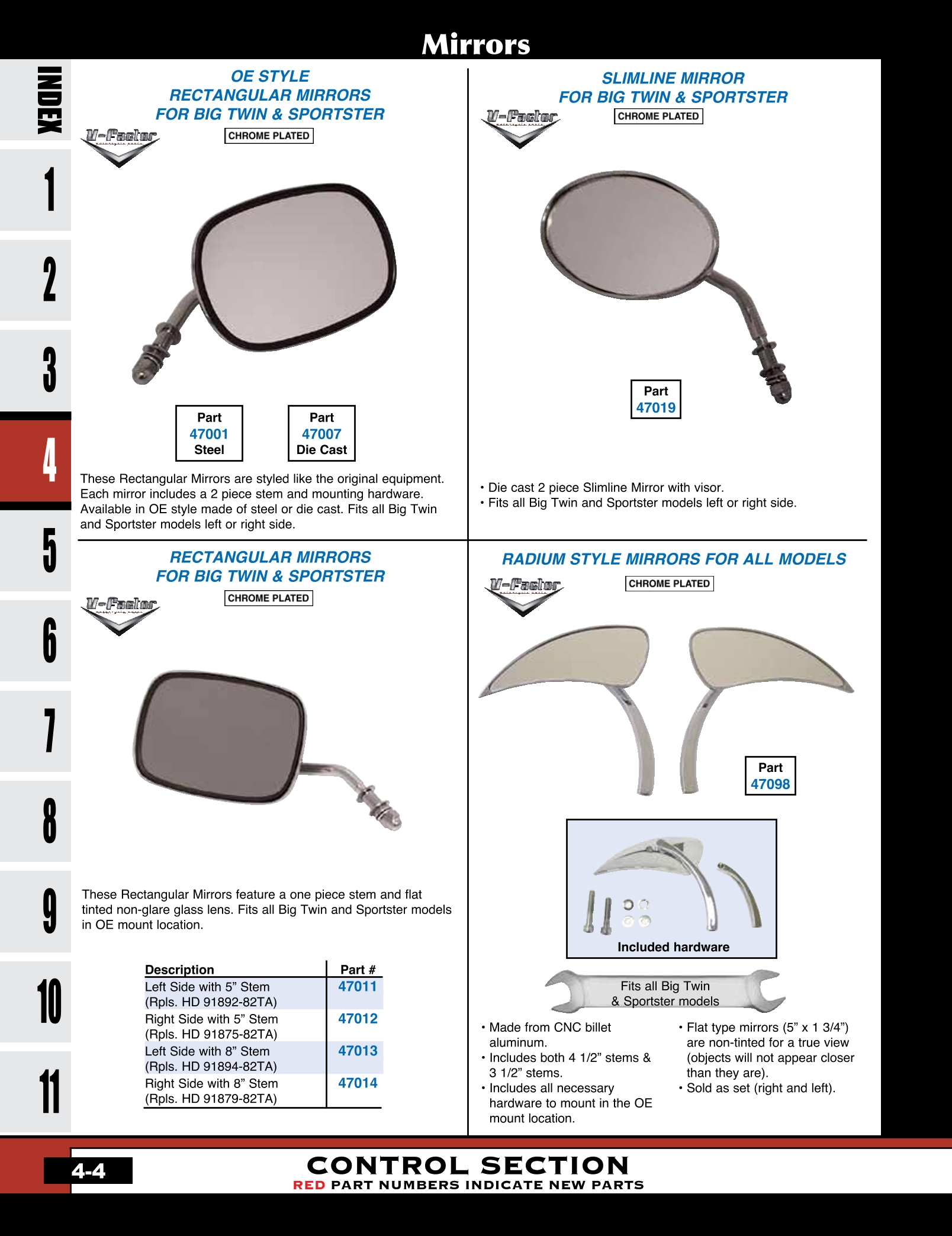 Discount Mirrors from MidUSA for Harley Davidson