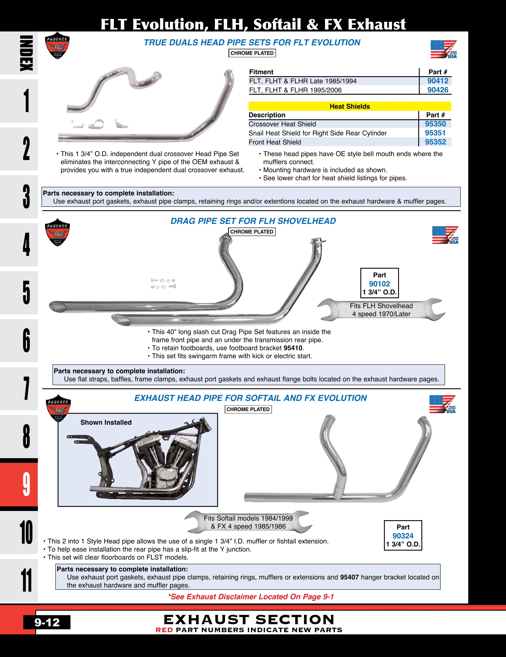 Discount Exhausts for Evo FLT Models from MidUSA for Harley Davidson